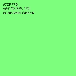 #7DFF7D - Screamin' Green Color Image